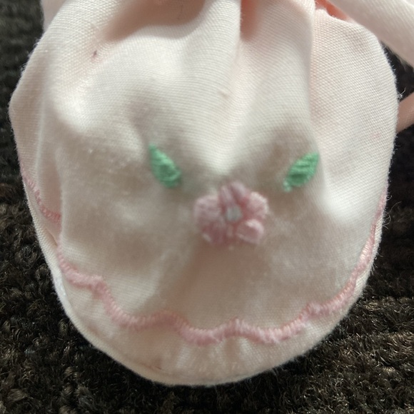 Vintage Baby Girl One-Piece Light Pink Jumpsuit Jumper w/Booties 6-9 mo 90's Y2K - Picture 10 of 14